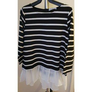 Avon Raina Stripe Top W Skirt at Bottom Size M